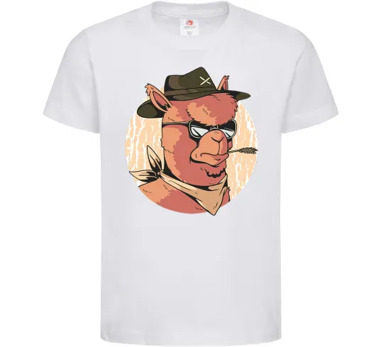 Детская футболка Лама шериф Белый фото