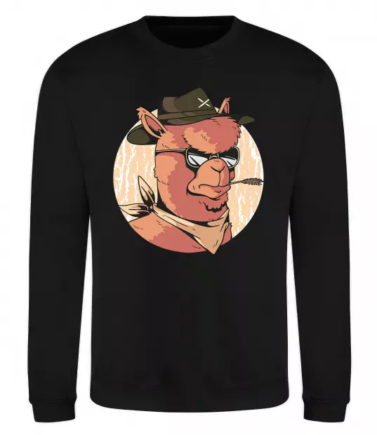 Свитшот Лама шериф Черный фото