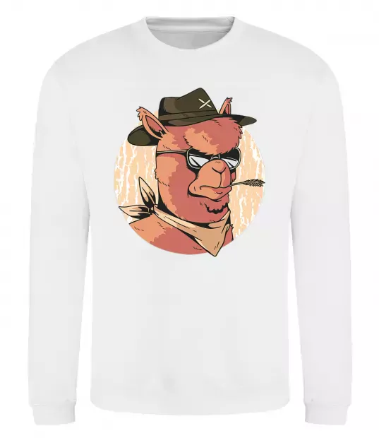 Свитшот Лама шериф Белый фото