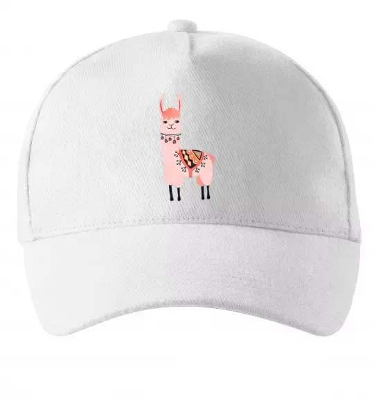 Кепка Рожева лама Білий фото
