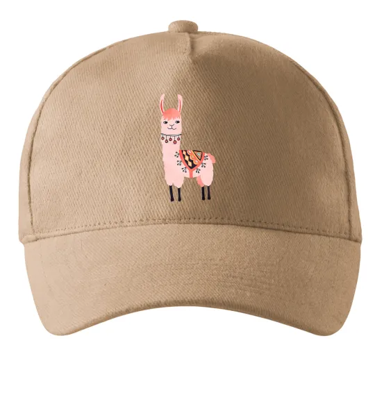 Кепка Рожева лама Песочный фото