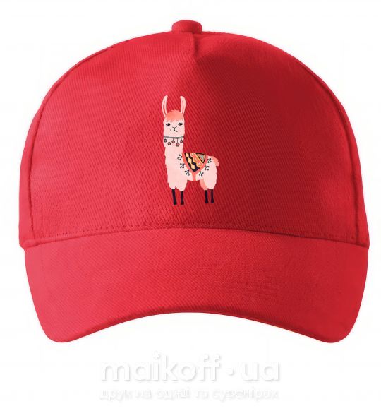 Кепка Розовая лама Червоний фото