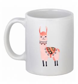 Чашка керамическая Рожева лама