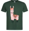 Мужская футболка Рожева лама Темно-зеленый фото