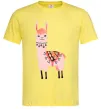 Мужская футболка Рожева лама Лимонный фото