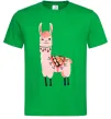Мужская футболка Рожева лама Зеленый фото