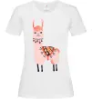 Жіноча футболка Рожева лама Білий фото