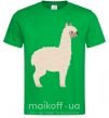 Мужская футболка Светлая лама Зеленый фото