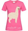 Женская футболка Светлая лама Ярко-розовый фото