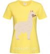 Женская футболка Светлая лама Лимонный фото