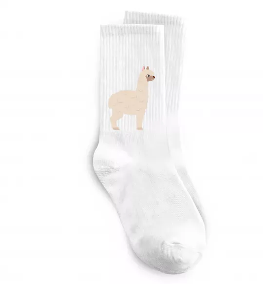 Носки Світла лама Белый фото