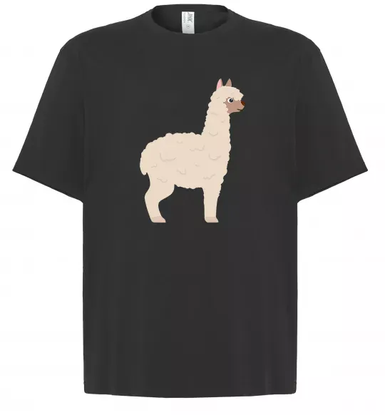 Футболка Оверсайз Світла лама Черный фото