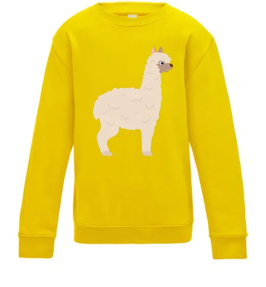 Дитячий світшот Світла лама Сонячно жовтий фото