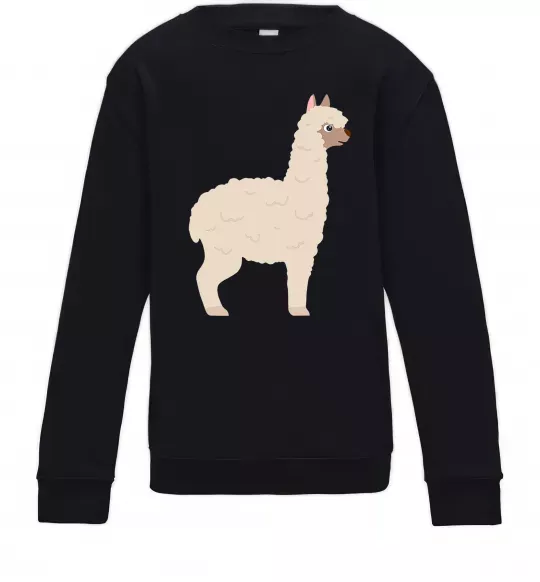 Дитячий світшот Світла лама Чорний фото