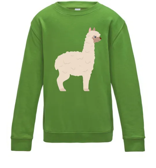 Дитячий світшот Світла лама Лаймовий фото