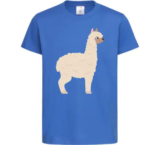 Дитяча футболка Світла лама Яскраво-синій фото