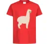 Дитяча футболка Світла лама Червоний Дитяча футболка Світла лама Червоний фото