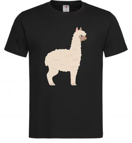 Мужская футболка Світла лама Черный фото