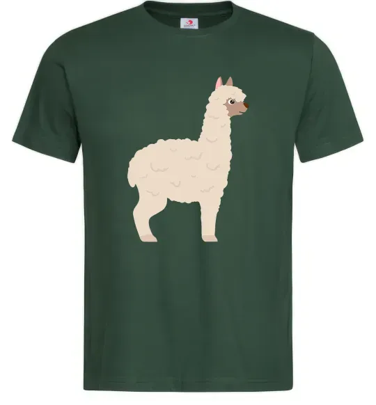 Мужская футболка Світла лама Темно-зеленый фото