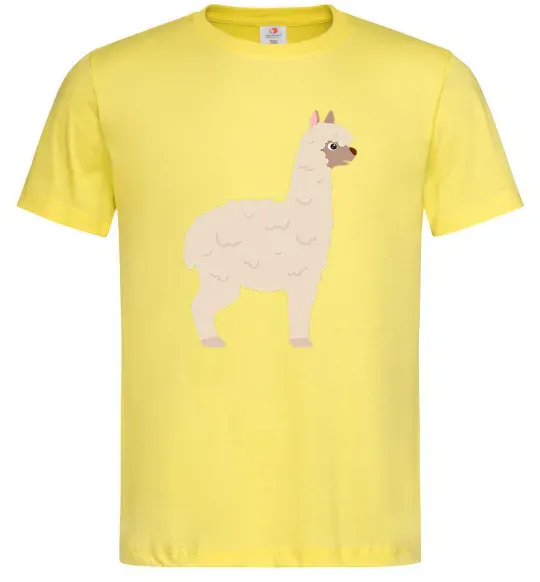 Мужская футболка Світла лама Лимонный фото