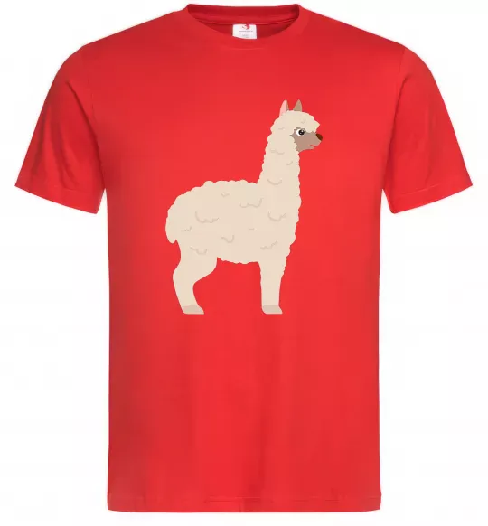 Мужская футболка Світла лама Красный фото