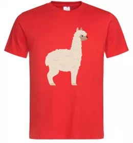 Мужская футболка Світла лама Красный фото