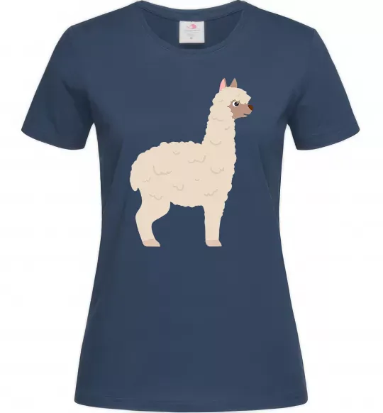 Женская футболка Світла лама Темно-синий фото