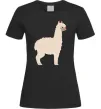 Женская футболка Світла лама Черный фото