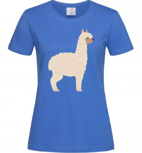 Женская футболка Світла лама Ярко-синий фото