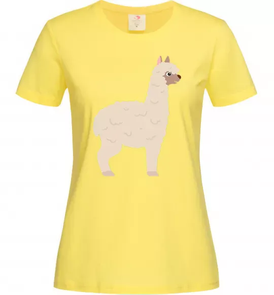Женская футболка Світла лама Лимонный фото