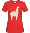 Женская футболка Світла лама Красный фото