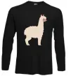 Лонгслив Світла лама Черный фото