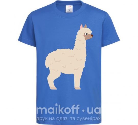 Детская футболка Светлая лама Ярко-синий фото