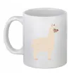 Чашка керамическая Світла лама Белый фото