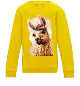 Дитячий світшот Лама у віночку