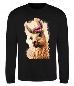 Свитшот Лама закохана Серый меланж фото