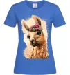 Женская футболка Лама у віночку Ярко-синий Женская футболка Лама у віночку Ярко-синий фото