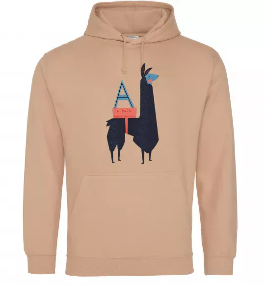 Чоловіча толстовка (худі) A Alpaca Пісочний фото