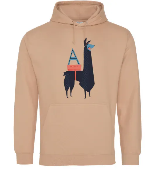 Женская толстовка (худи) A Alpaca Песочный фото