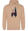 Женская толстовка (худи) A Alpaca Песочный фото