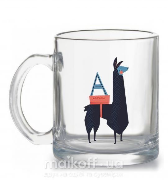 Чашка стеклянная A Alpaca Прозрачный фото