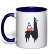Чашка з кольоровою ручкою A Alpaca Глибокий темно-синій Чашка з кольоровою ручкою A Alpaca Глибокий темно-синій фото