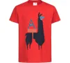 Детская футболка A Alpaca Красный фото