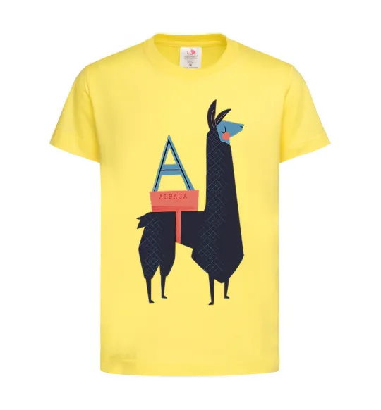 Детская футболка A Alpaca Лимонный фото