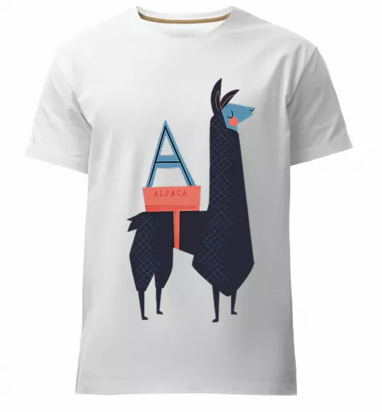 Мужская премиум футболка A Alpaca Белый фото