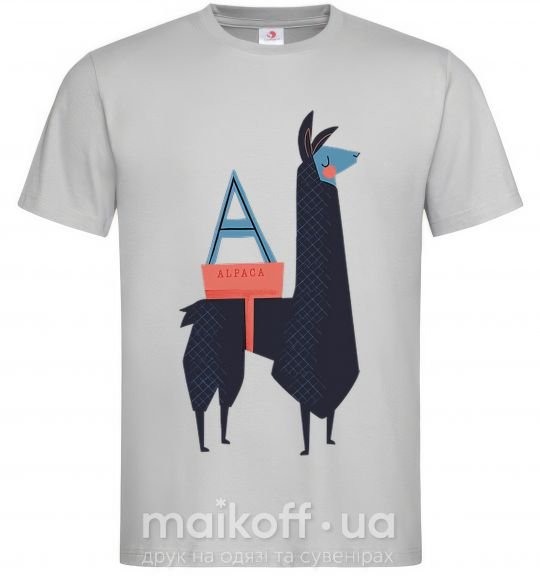 Чоловіча футболка A Alpaca Сірий фото