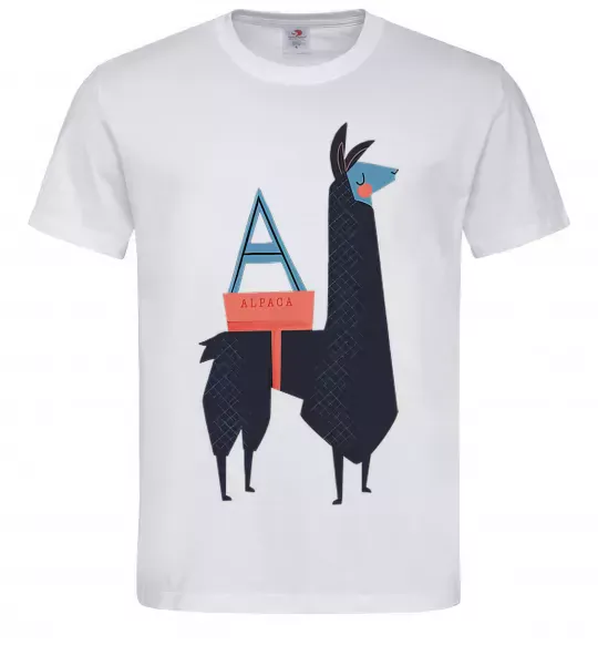 Мужская футболка A Alpaca Белый фото