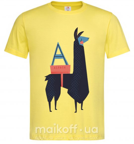 Чоловіча футболка A Alpaca Лимонний фото