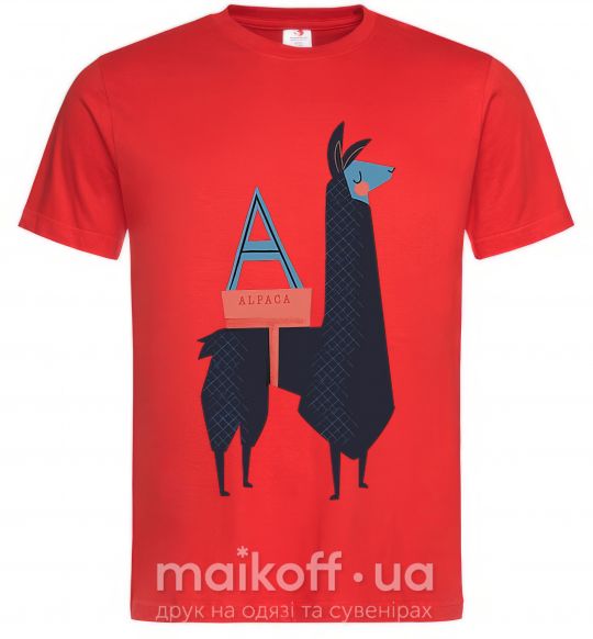 Чоловіча футболка A Alpaca Червоний фото