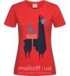 Жіноча футболка A Alpaca Червоний фото